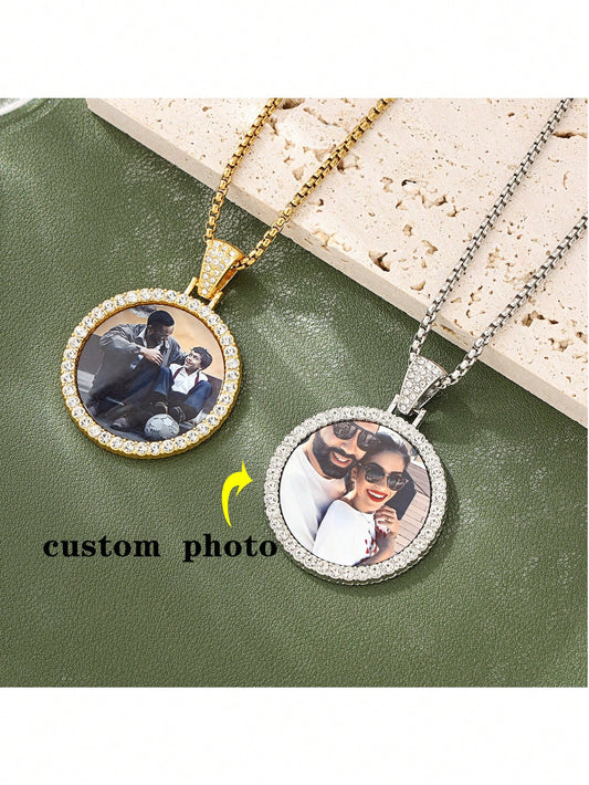 Custom Round Photo Necklace