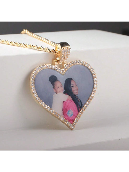 Personalized Heart Photo Necklace