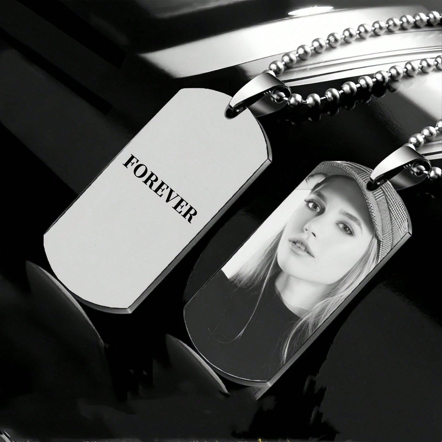 Personalized Gift Tag Photo Necklace