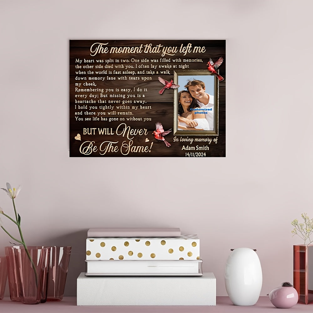 Personalized Photo Poem Memorial Canvas – Beautiful Sympathy Gift