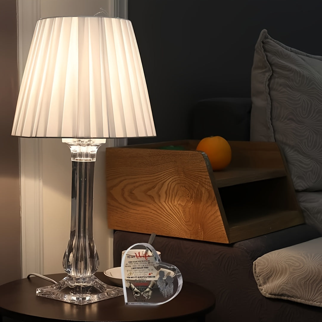 Heart Shaped Acrylic Plaque – Romantic “I Love You” Keepsake Gift