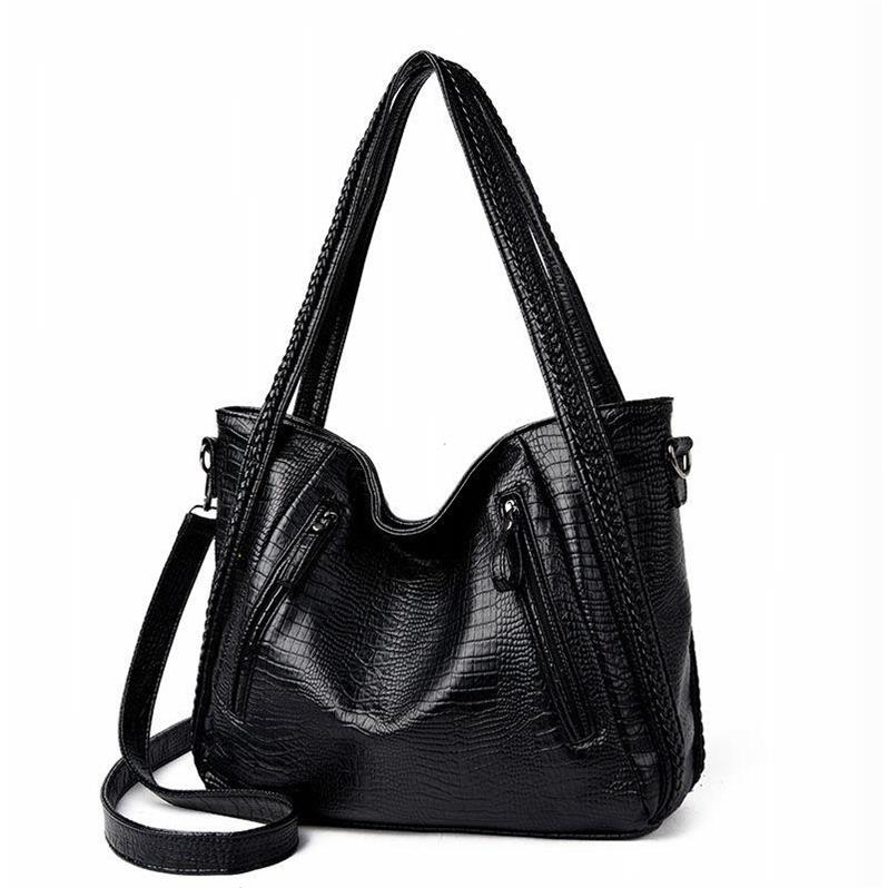 Women's Large Capacity Leather Shoulder Tote Bag