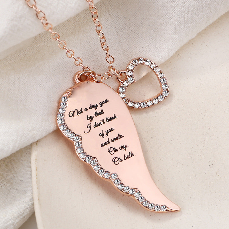 Angel Wings Diamond Necklace and Pendant