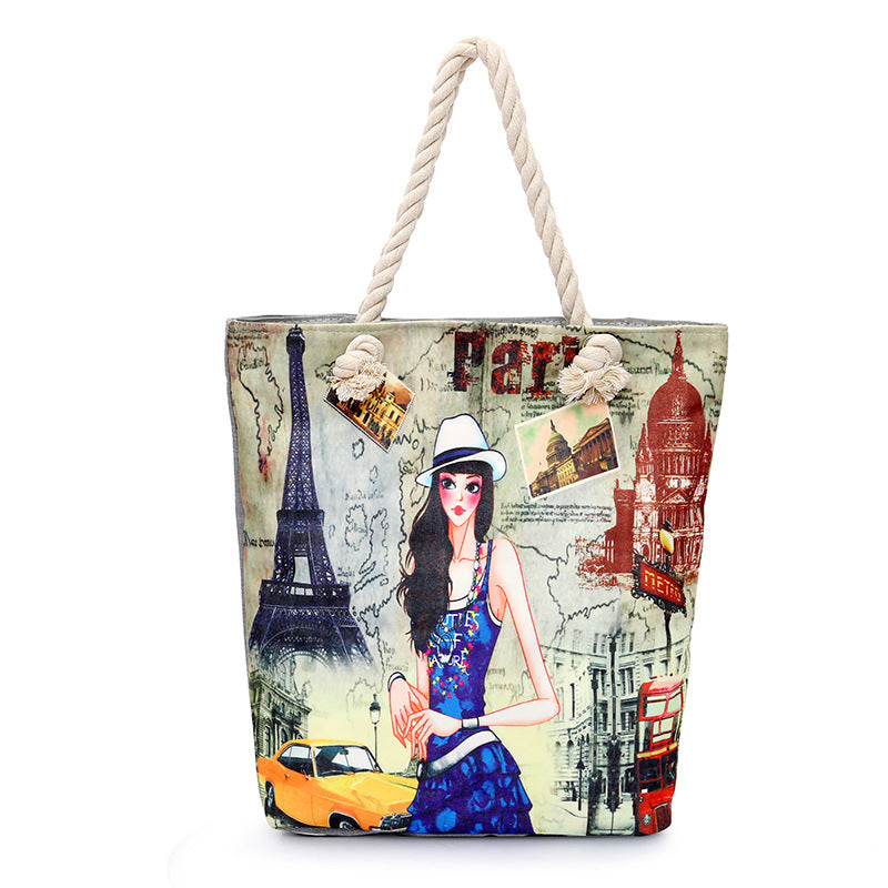 The new woman shopping bag canvas printing