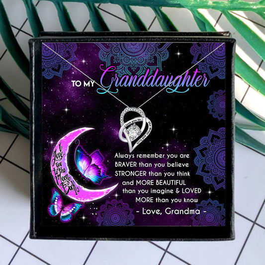 Moon Message To My Granddaughter Love Jewelry Box