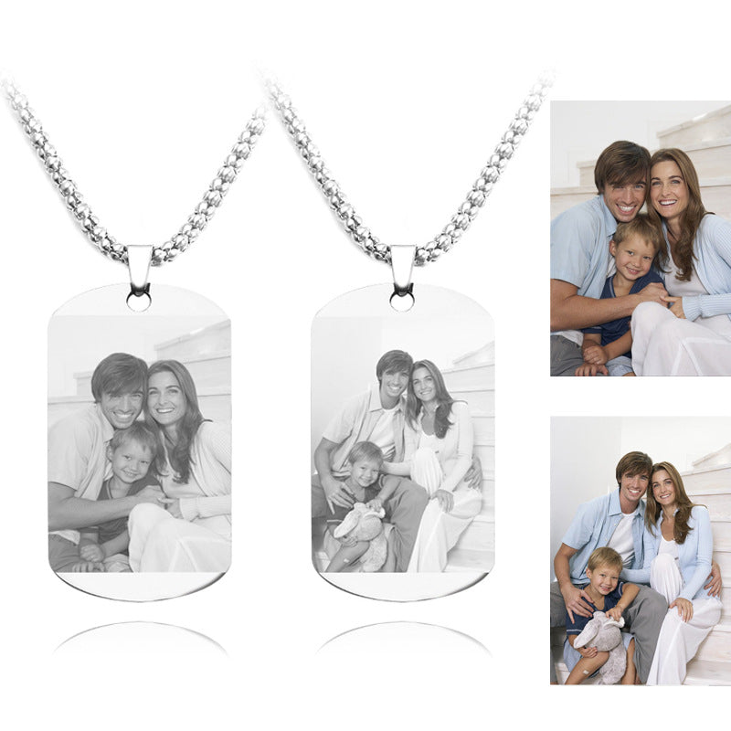 Personalized Nameplate Photo Necklace