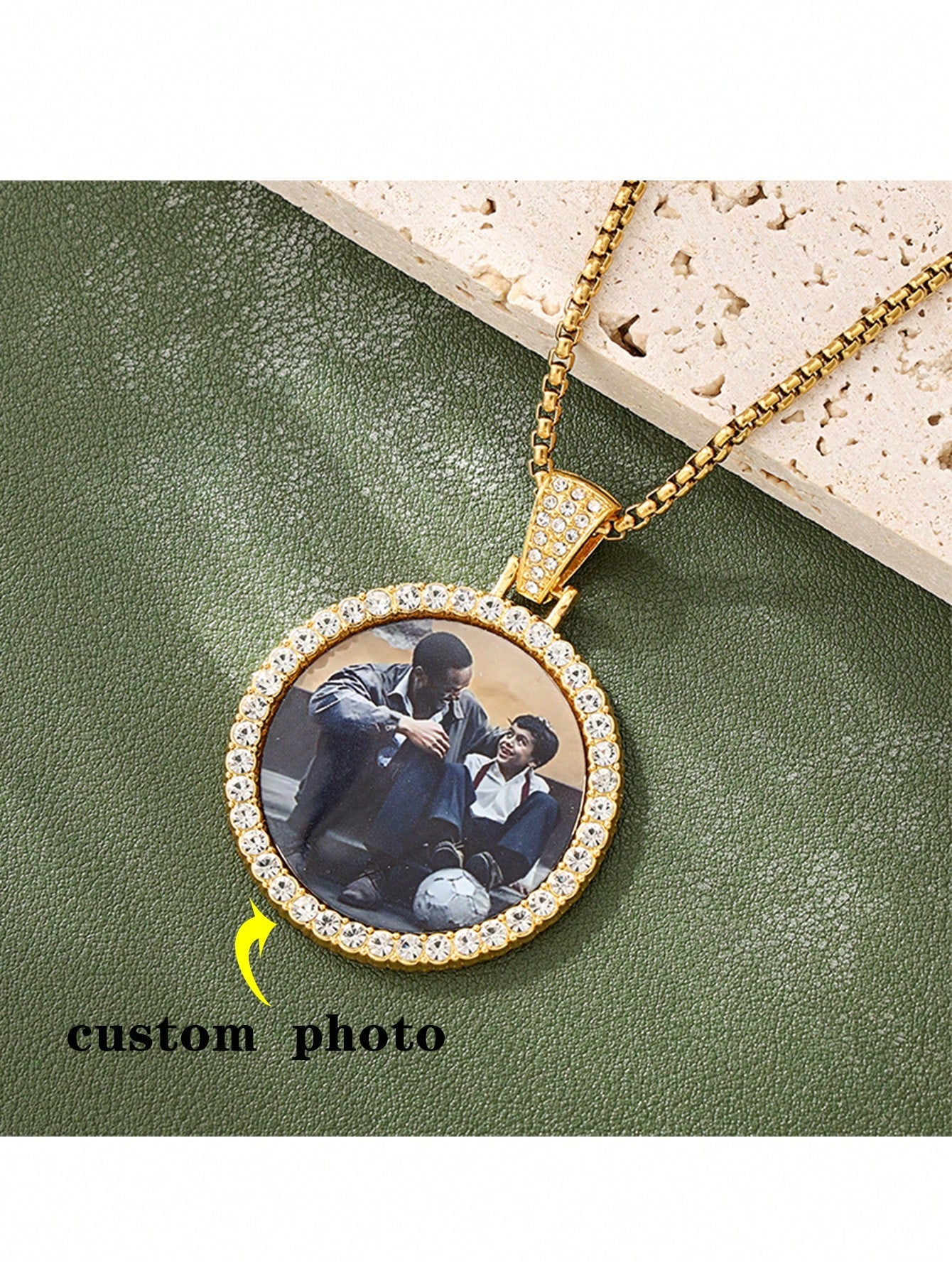 Custom Round Photo Necklace
