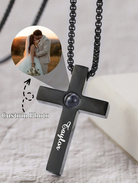 18K Gold Plated Photo Necklace – Personalized Picture Pendant Gift