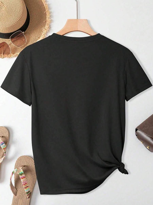 Back view of the birthday cowgirl graphic tee, perfect for a comfortable western birthday celebration.