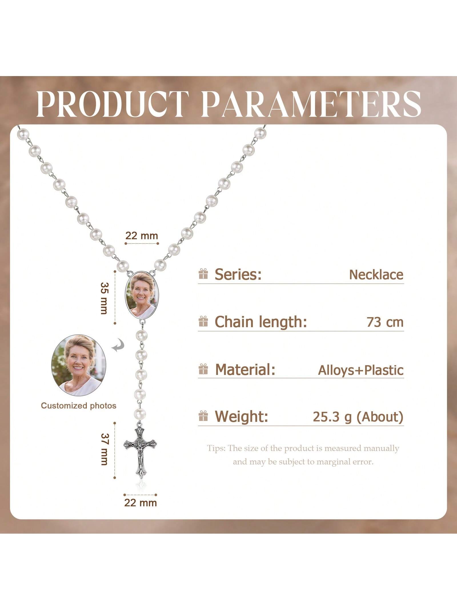 personalized photo rosary beads
