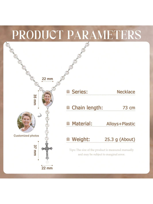 personalized photo rosary beads