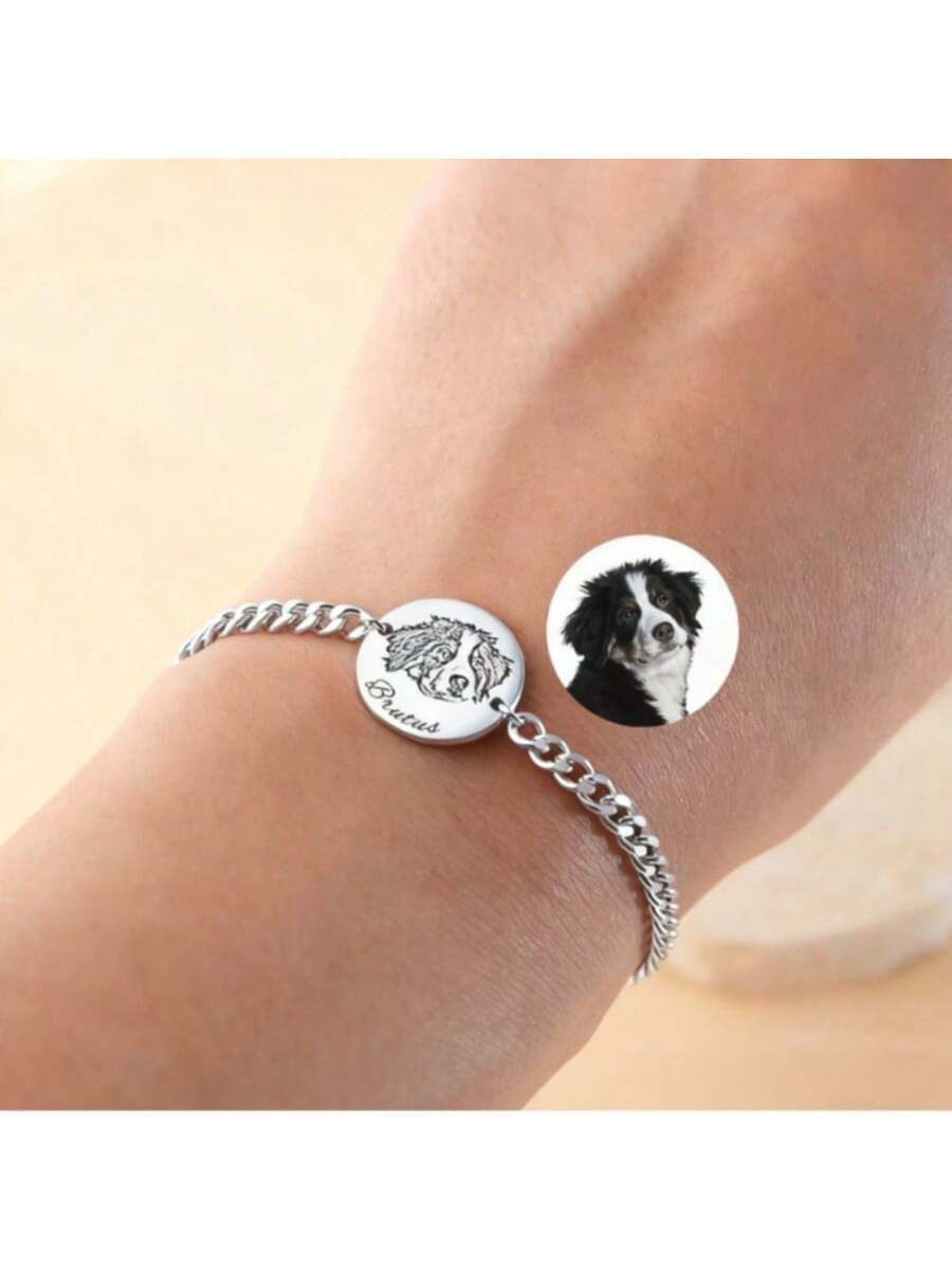 personalized pet photo dog tag