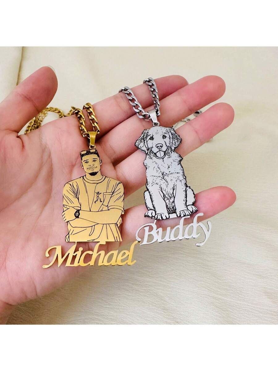 personalized pet photo dog tag