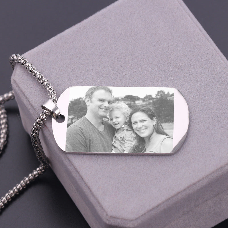 Personalized Nameplate Photo Necklace