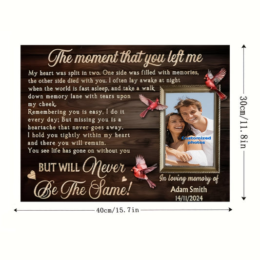 Personalized Photo Poem Memorial Canvas – Beautiful Sympathy Gift