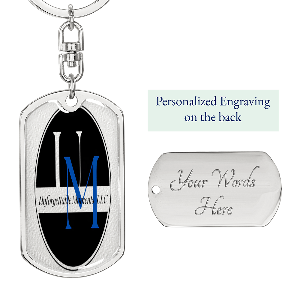 personalized graphic dog tag keychain