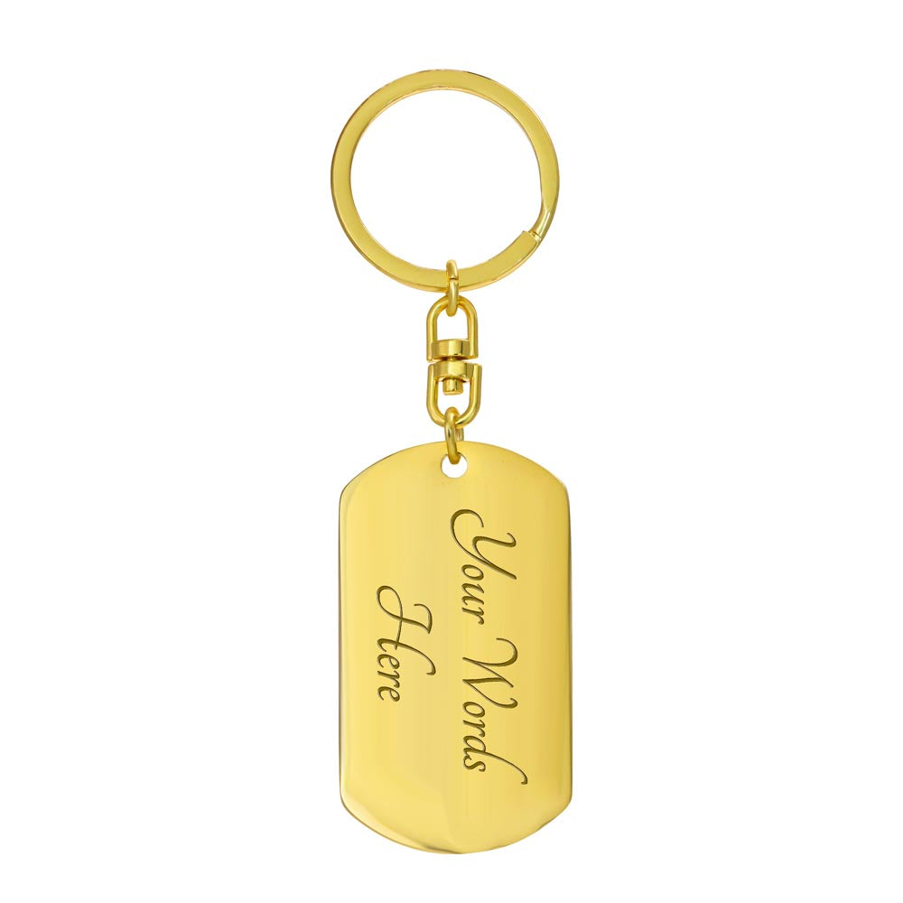 personalized graphic dog tag keychain