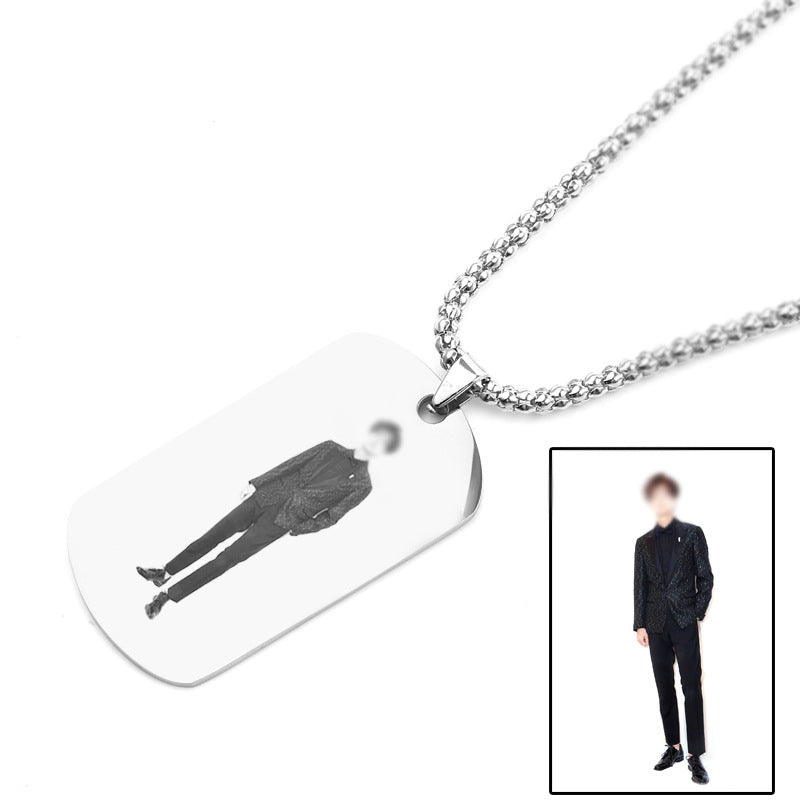 Personalized Nameplate Photo Necklace