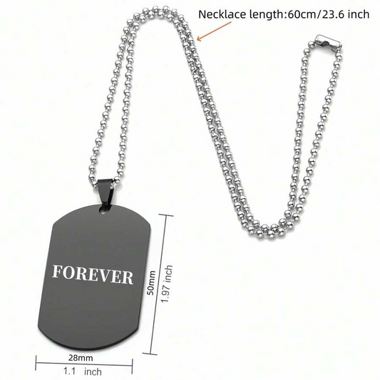 Custom Engraved Dog Tag Necklace – Personalized Photo Pendant