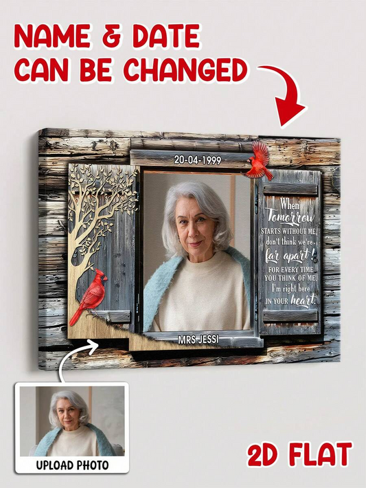 Custom Memorial Canvas – Personalized Photo, Name & Date