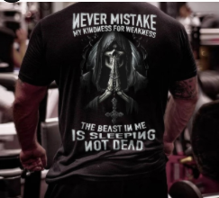 The Beast In Me Is Sleeping Not Dead Skull Basic T-shirt