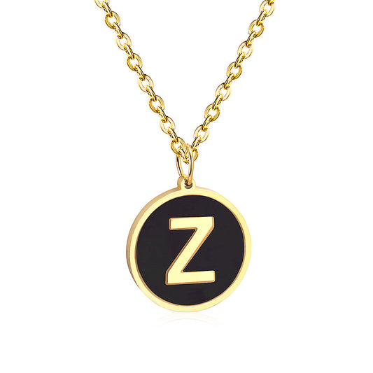 Golden English Alphabet Pendant
