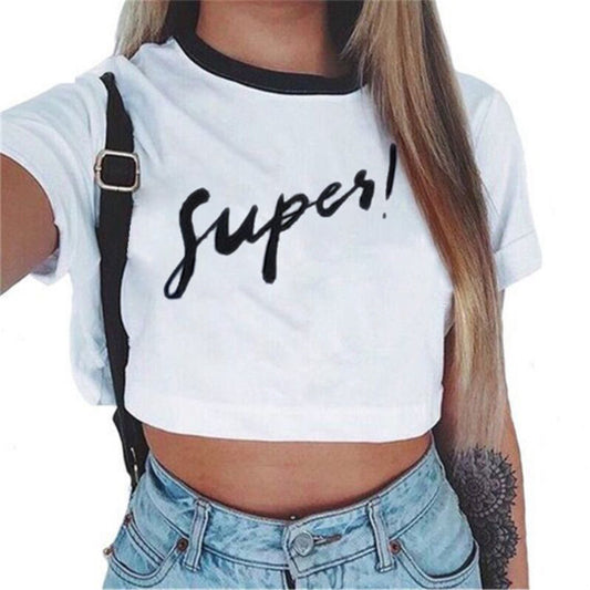 Ladies Graphic Crop Top