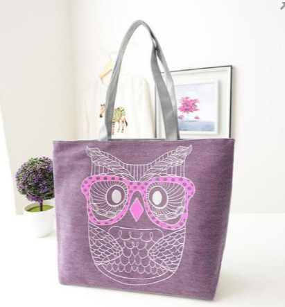 Owl Print Shoulder Bag