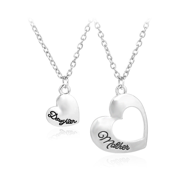 Mother Daughter  Gift Hollow Love Necklace