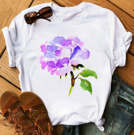 Floral Print T-Shirt Womens