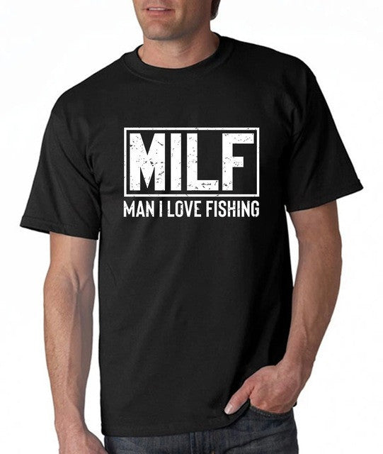 Milf - Man I Love Fishing Mens Shirt Black / S