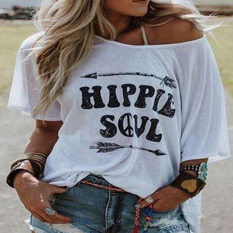 Womens " Hippie Soul " Short Sleeve