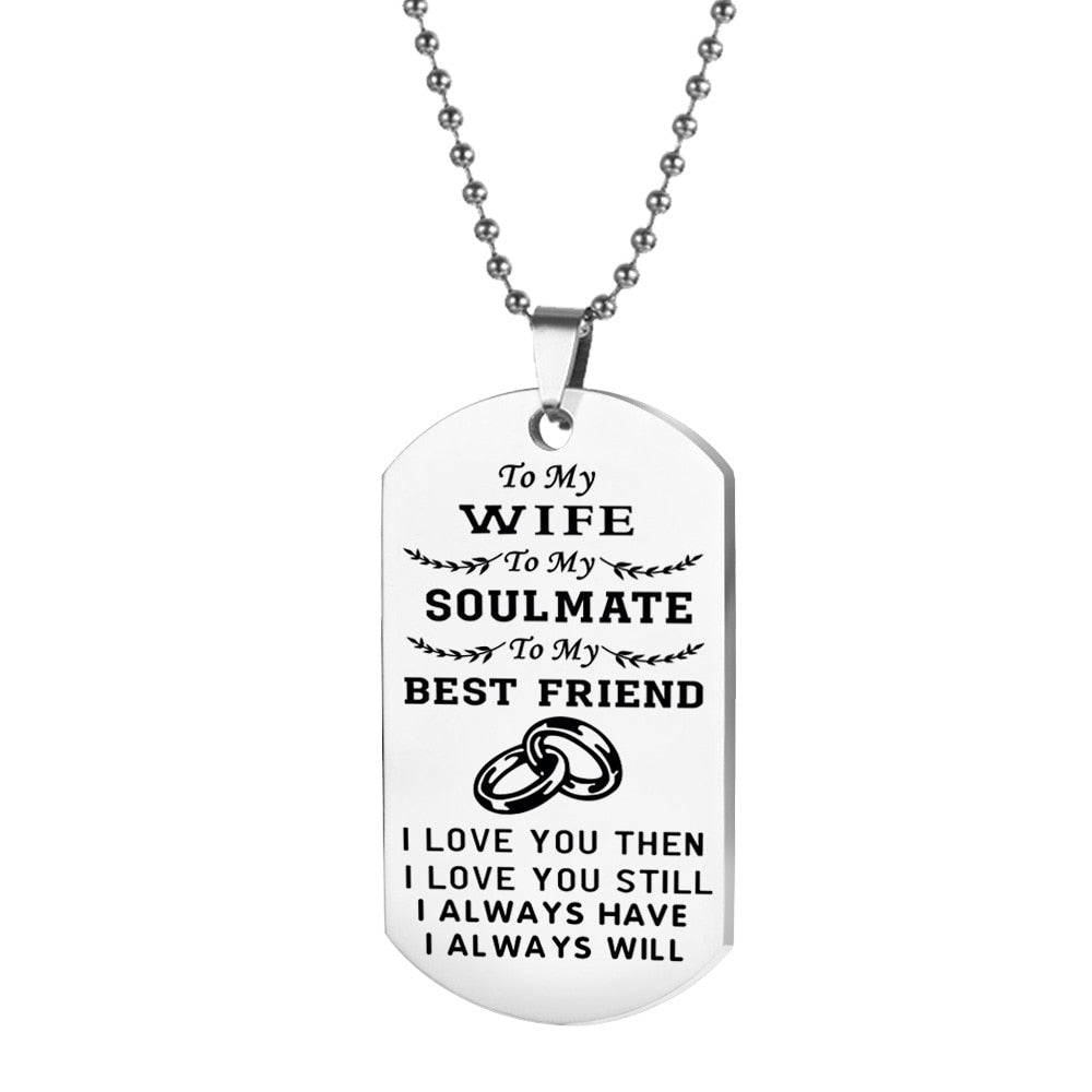 Silver Pendant Necklace or Keychain For Couples