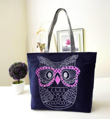 Owl Print Shoulder Bag