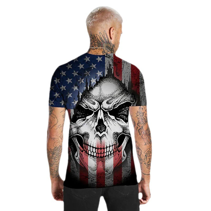 American flag skull shirt