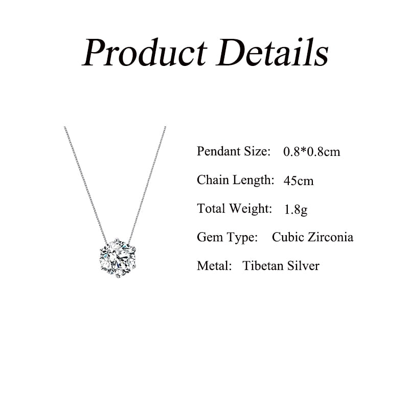 Message To My Mom with Single Shiny Zircon Pendant Necklace